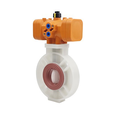 Pneumatic PVDF fiðrildaventill